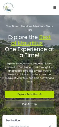 islandparadiseexplorer.com — mobile website
