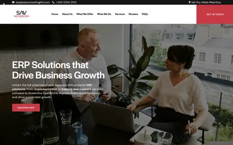 savconsultingltd.com — desktop website